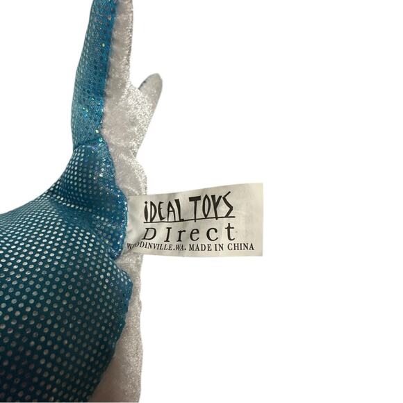 Sparkly Blue Dolphin Plush - Picture 3 of 4